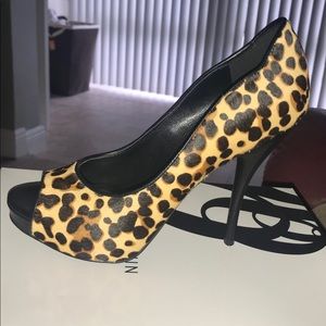 Nine West leopard print heels